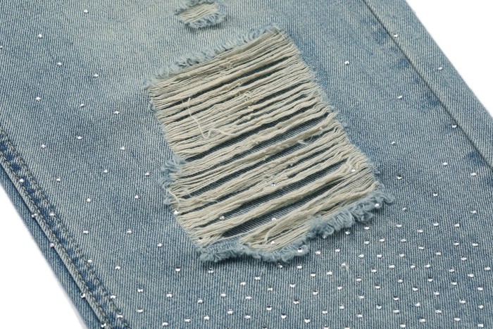 Rhinestone-Embellished Distressed Jeans 28475756