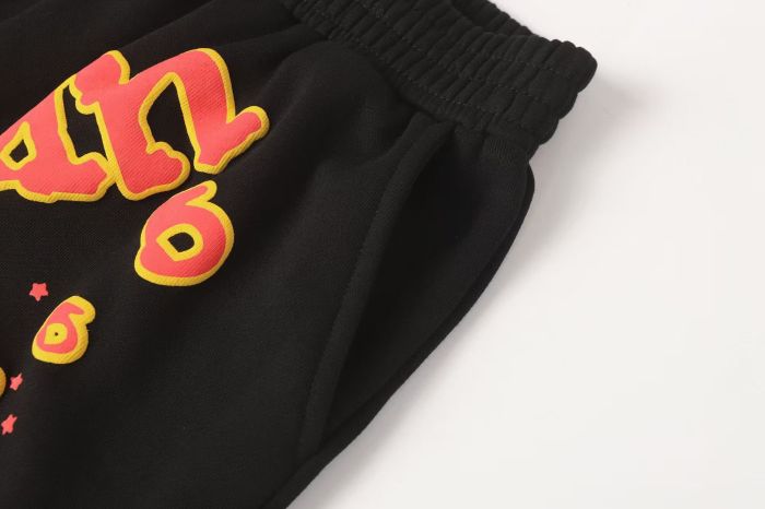 Graffiti Bubble Letter & Star Print Black Casual Shorts 29097857
