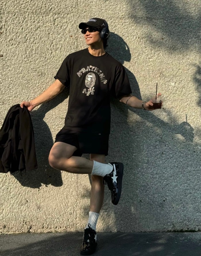 1:1 quality version Tree Pattern Camouflage Logo Print Tee 2 colors 28746637