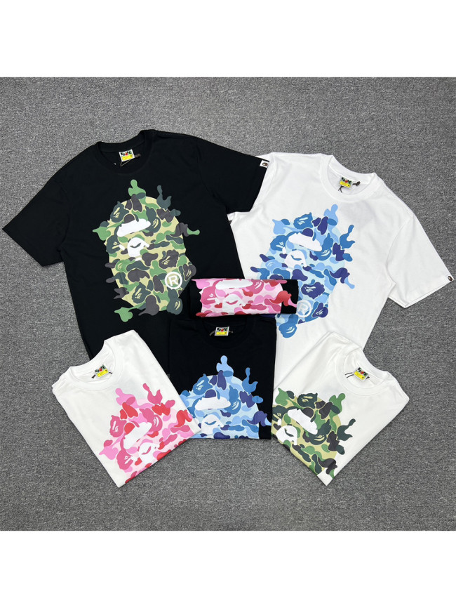 1:1 quality version Reinvented Camouflage Ape Big Head Print Tee 6 colors