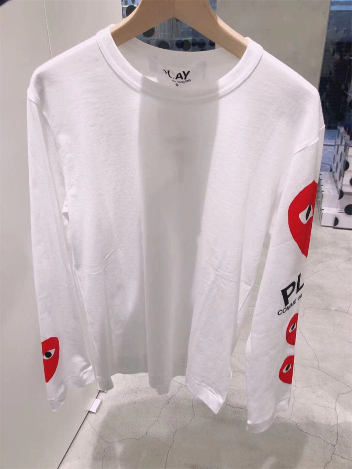 Big Red Heart Letter Logo Print Long Sleeve T-Shirt 17 colors 28712090