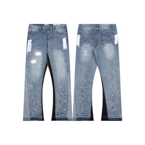 Stitching Ink Dot Paint Flared Jeans