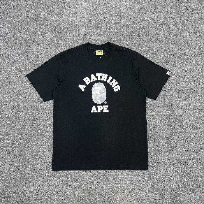 1:1 quality version Arc Lettering Glow-in-the-Dark Camo Ape Head Tee 4 colors