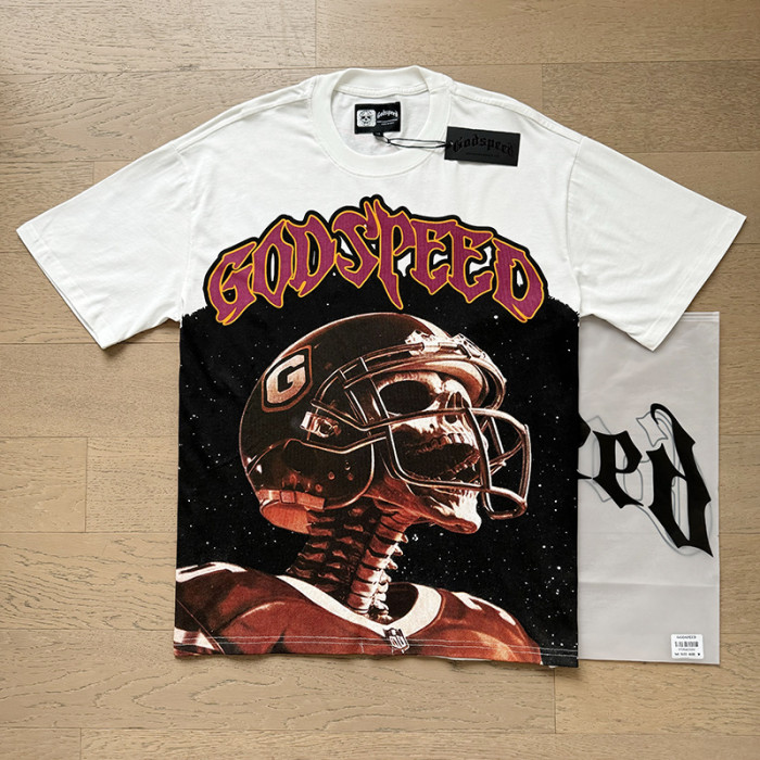 Rugby skull G-shaped logo white short-sleeved T-shirt 29045547