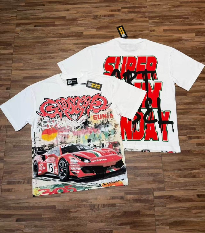 Splatter Graffiti Racing Print Washed Tee 2 colors 29098142
