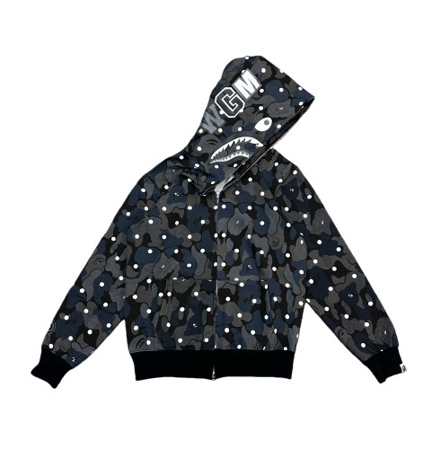 1:1 quality version Polka Dot Shark Zipper Hoodie 28690385