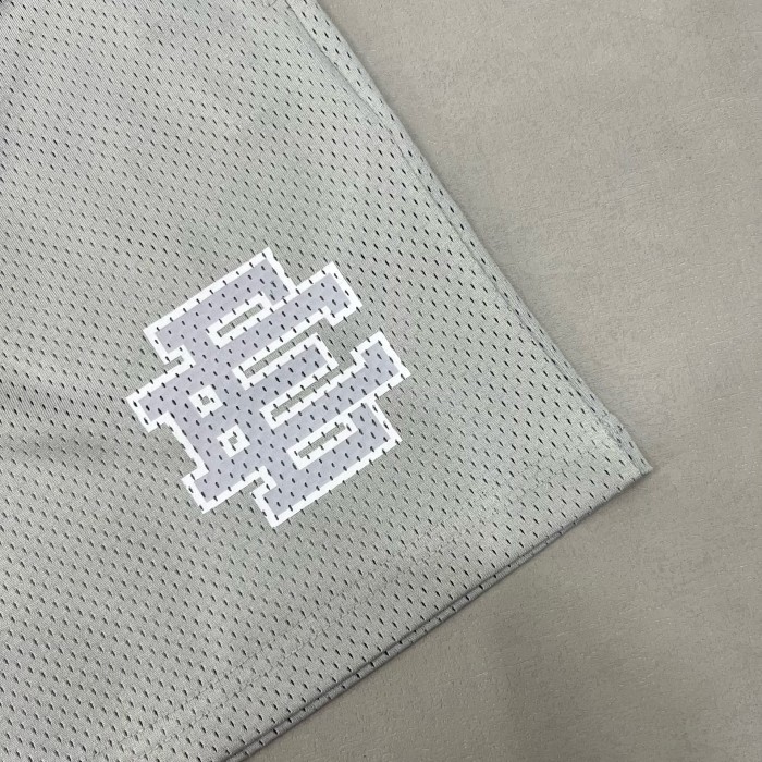 1:1 quality version White Trimmed Grey Logo Mesh Shorts