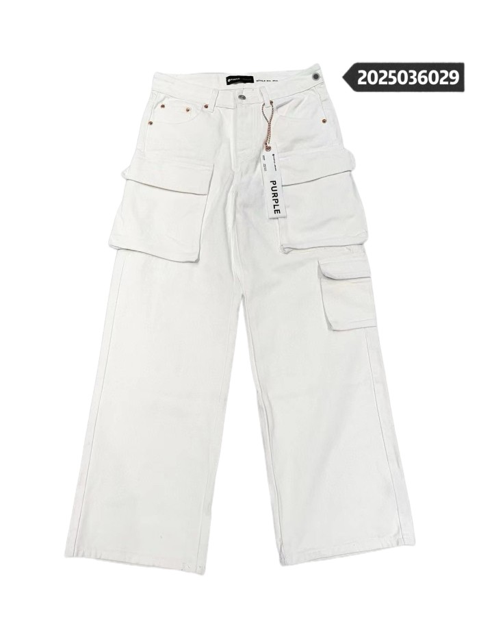1:1 quality version 28000250 Pure White Wide Leg Jeans