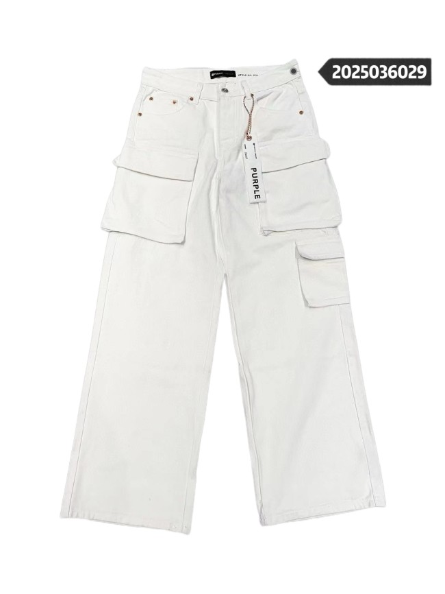 1:1 quality version 28000250 Pure White Wide Leg Jeans