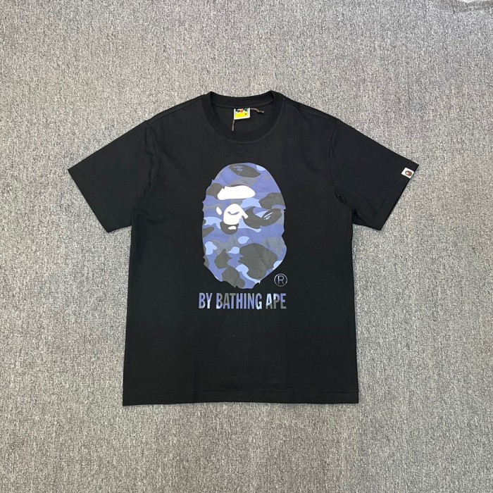 1:1 quality version Camouflage great ape head letter print tee 6 colors