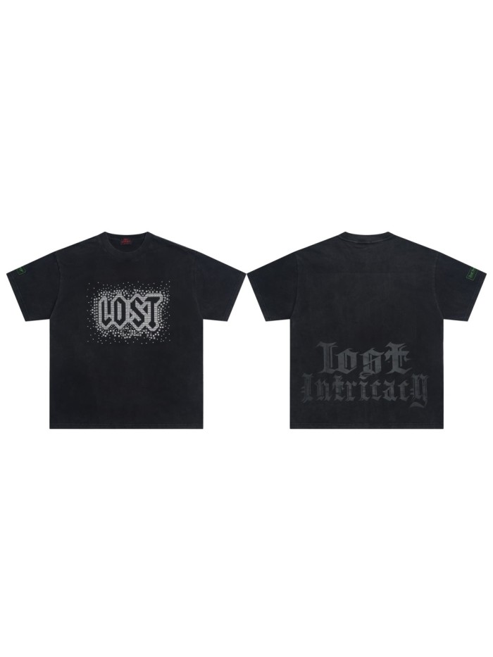 28419164 White diamond logo Print Washed Version Tee