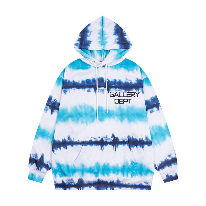 Water Wave Stripe Tie-Dye Gradient Hoodie & Pants Set
