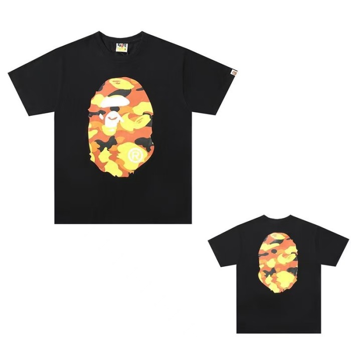 28354002 Colorful Camouflage Ape Head Initial Print tee 8 colors