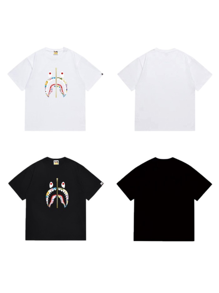 Multi-Color ABC Camo Shark Head Print T-shirt 2 colors 29053477