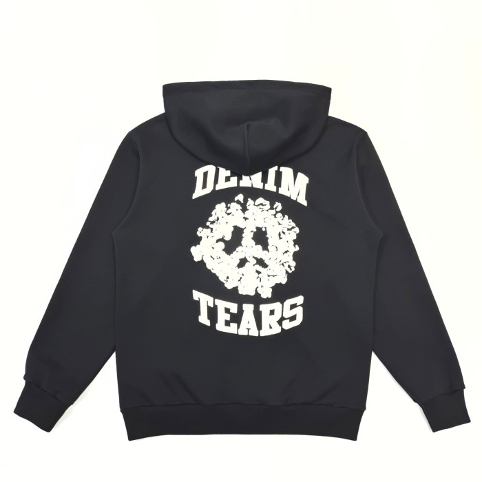 1:1 quality version Kapok Foam Letter Print Zipper Hoodie 2 colors