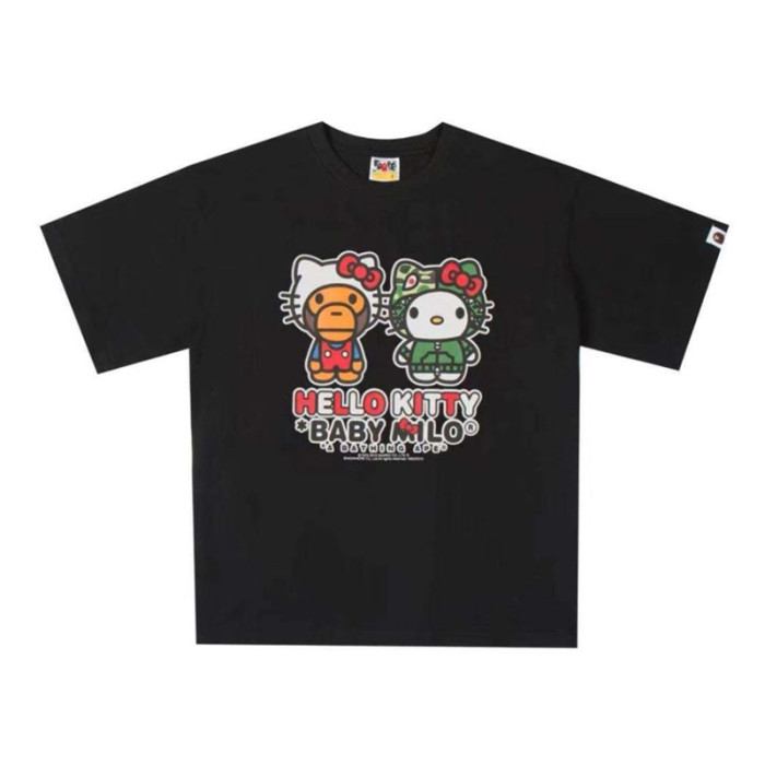 28199410 Hello Kitty & BABY MILO & Tom and Jerry Cartoon Collaboration printed tee 60 colors