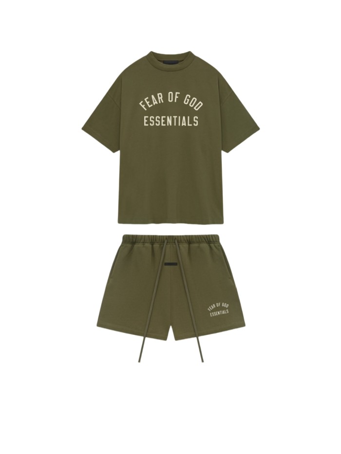 [Big & Tall for weights up to 220 lbs]1:1 quality version 27870726 BACK TO SCHOOL Collection Letter Print Tee &  Shorts Set 4colors
