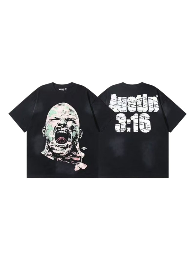 Retro Hellstar x Stone Cold Austin 3:16 Streetwear T-shirt 29033296