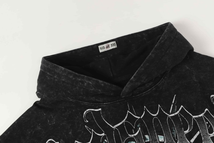 Wear Holy Images Print Washed Hoodie 2 colors 28696539