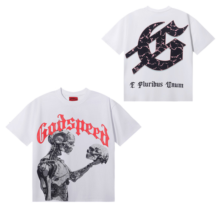 28208898 Fragment Skull Dialogue Print Tee 2 colors