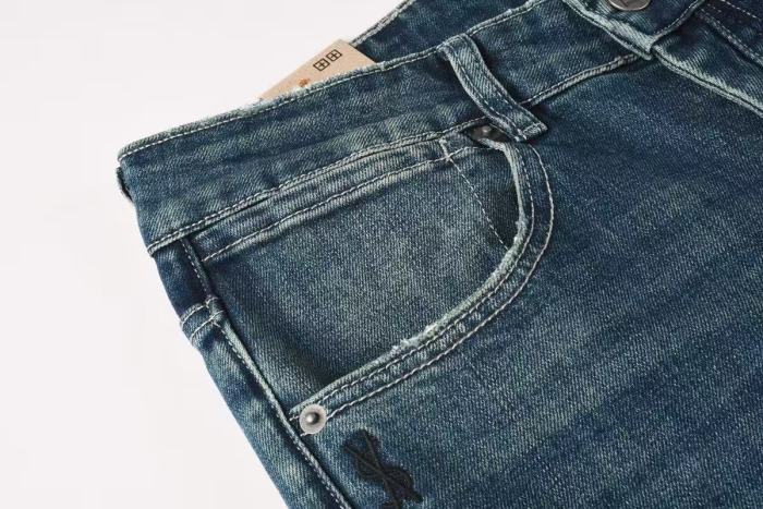 1:1 quality version Dark Spider Web Graffiti Vintage Ripped Jeans 29080456