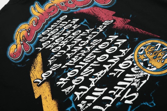 Lightning Rock Lips Print Washed Tee 29092387