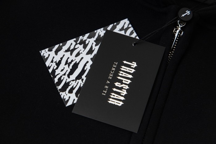 High Street  Arm Letter Print & Logo Embroidery Zip-Up Hoodie 29077574