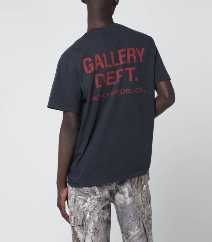 [Big & Tall for weights up to 260 lbs]1:1 quality version Red-Letter Print Basic Washed Black Tee 28677358