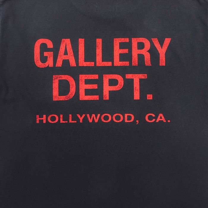 [Big & Tall for weights up to 260 lbs]1:1 quality version Red-Letter Print Basic Washed Black Tee 28677358