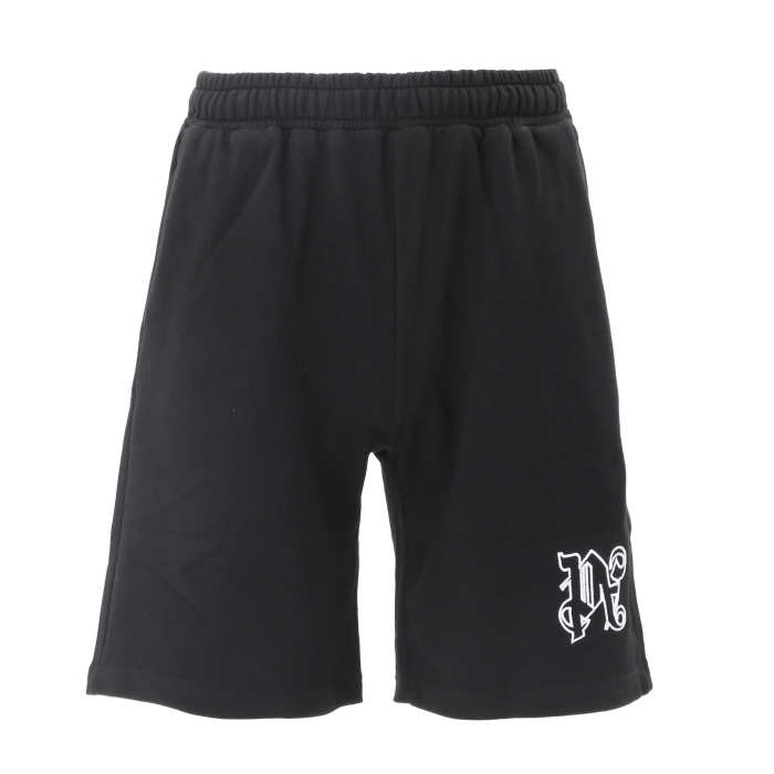 Inverted A Embroidered Letter Shorts 2 colors