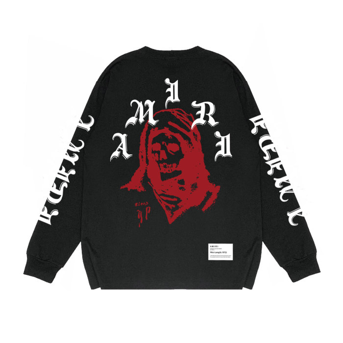 Headscarf Skull Print Long Sleeve T-Shirt 12 colors 28707626
