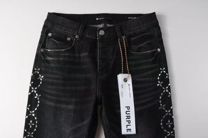 1:1 quality version Side Diamond Chain Rhinestone Jeans 29045806