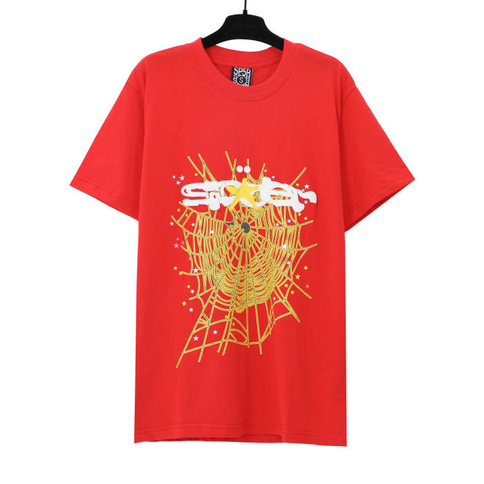[buy more save more]Foam Letter Spiderweb Star Print  Tee