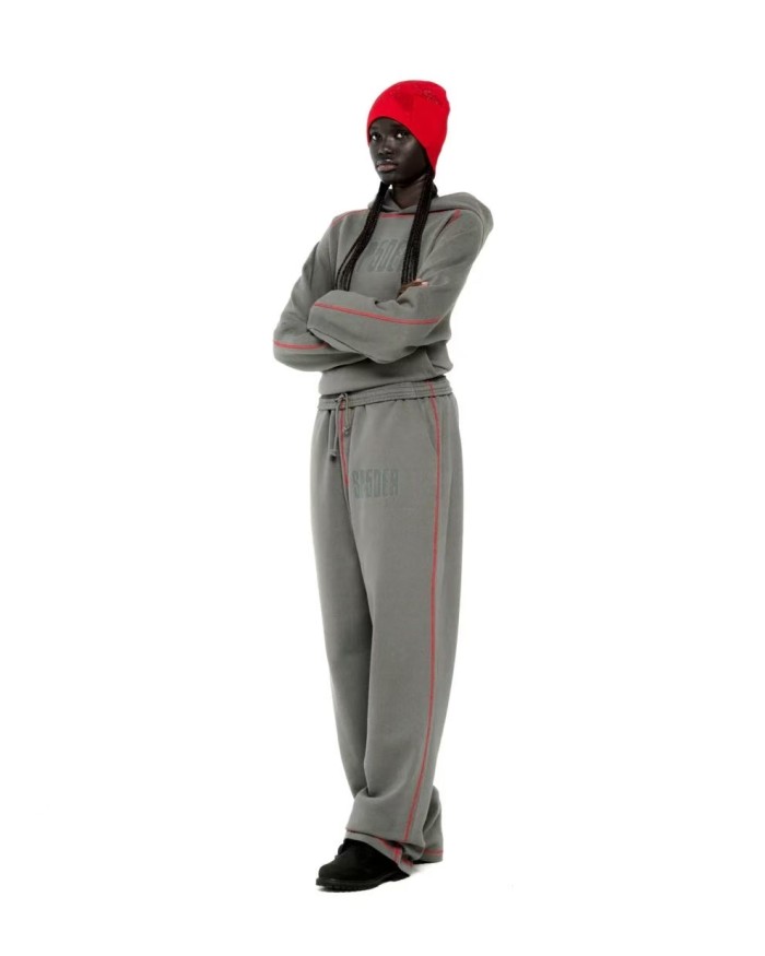 [Big & Tall for weights up to 220 lbs]1:1 quality version Red Stripe Letter Print Hoodie & Pants Set 28777395