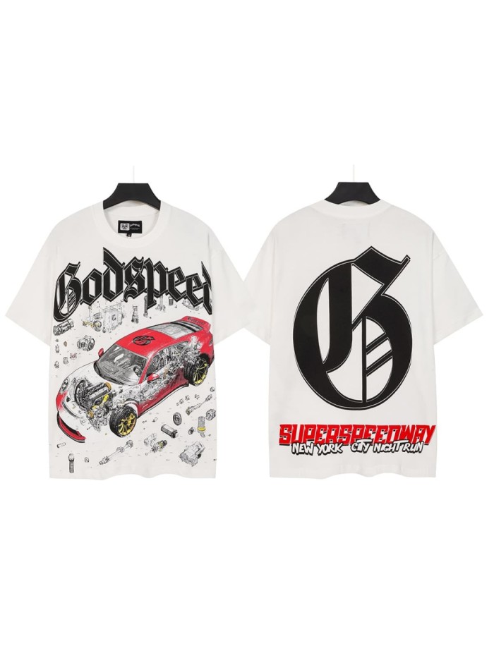 Deconstructed Racing Print Washed Tee 29098145