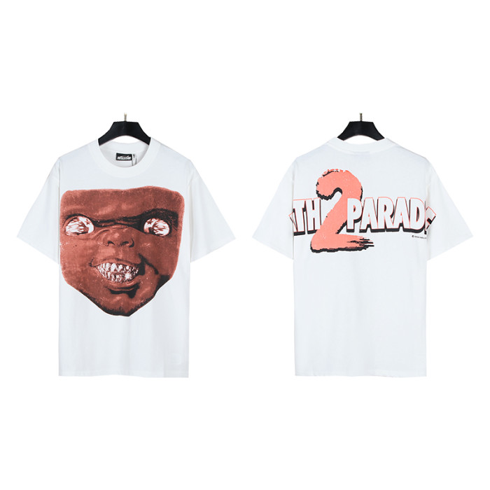 Portrait Metal Teeth Smile Logo Print Tee 2 colors