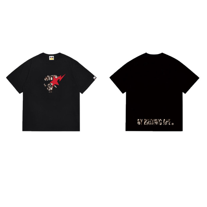 Camo Ape Head Red Star Lightning Print T-Shirt 2 colors 29051332