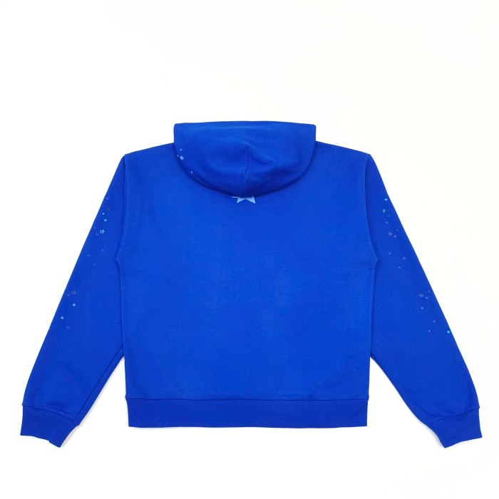 [Big & Tall for weights up to 220 lbs]1:1 quality version Rhinestone Blue Letter Royal Blue Print Hoodie & Pants Set 29045597