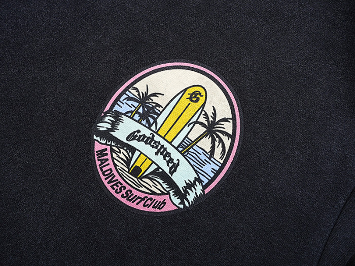 Skeleton Surf Club double-sided printed vintage washed T-shirt 29038286