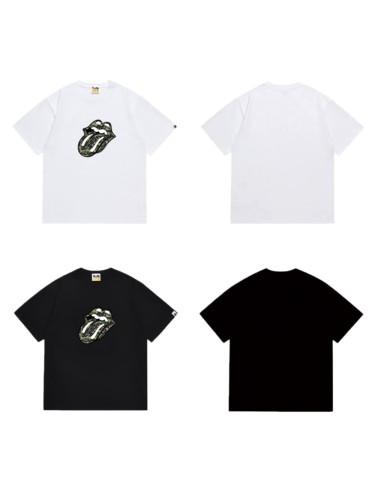 Rolling Stones Tongue Camo Print Street Style T-Shirt 2 colors 29052470