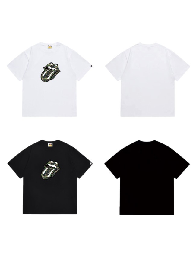 Rolling Stones Tongue Camo Print Street Style T-Shirt 2 colors 29052470