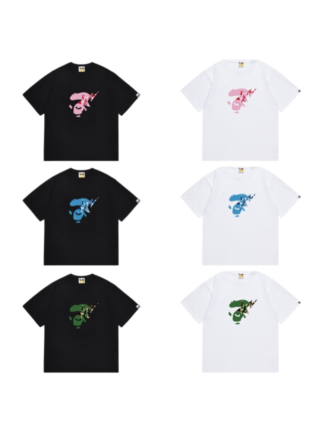 Ape Head Profile Pink Camo Lightning Print T-shirt 6 colors 29053724
