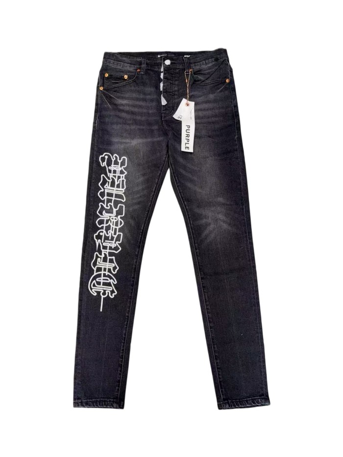 1:1 quality version One-Sided Gothic Letter Embroidered Jeans 28963940
