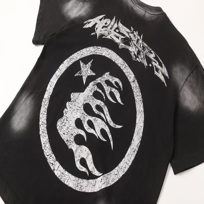 Vintage Spray Wash Double-Sided Logo Oversized T-shirt 29033233