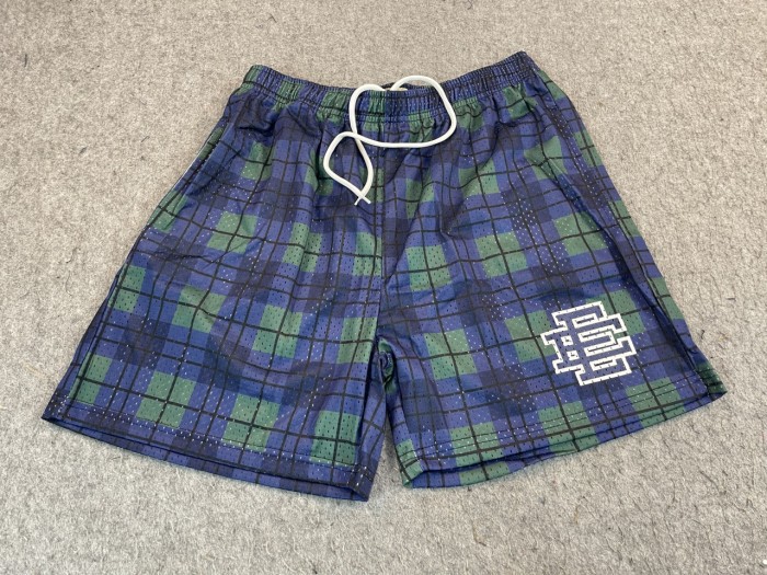 Colorful plaid logo print mesh shorts 4 colors