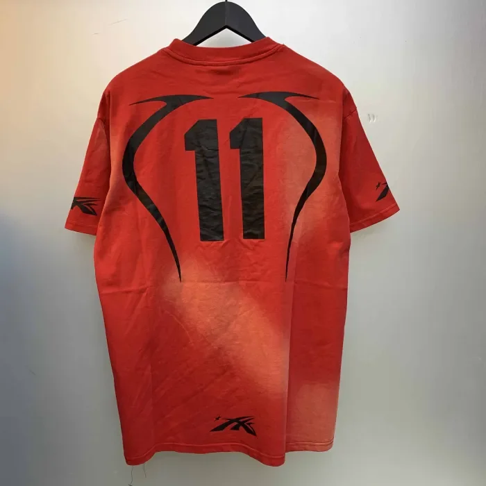 sport logo back digital print washed version tee & shorts set 7 colors