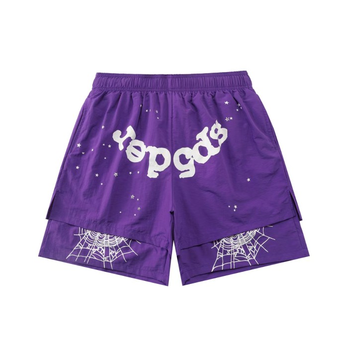 Colorful Graffiti  Spider  & Web Print Streetwear Layered Shorts 19 colors 29097074