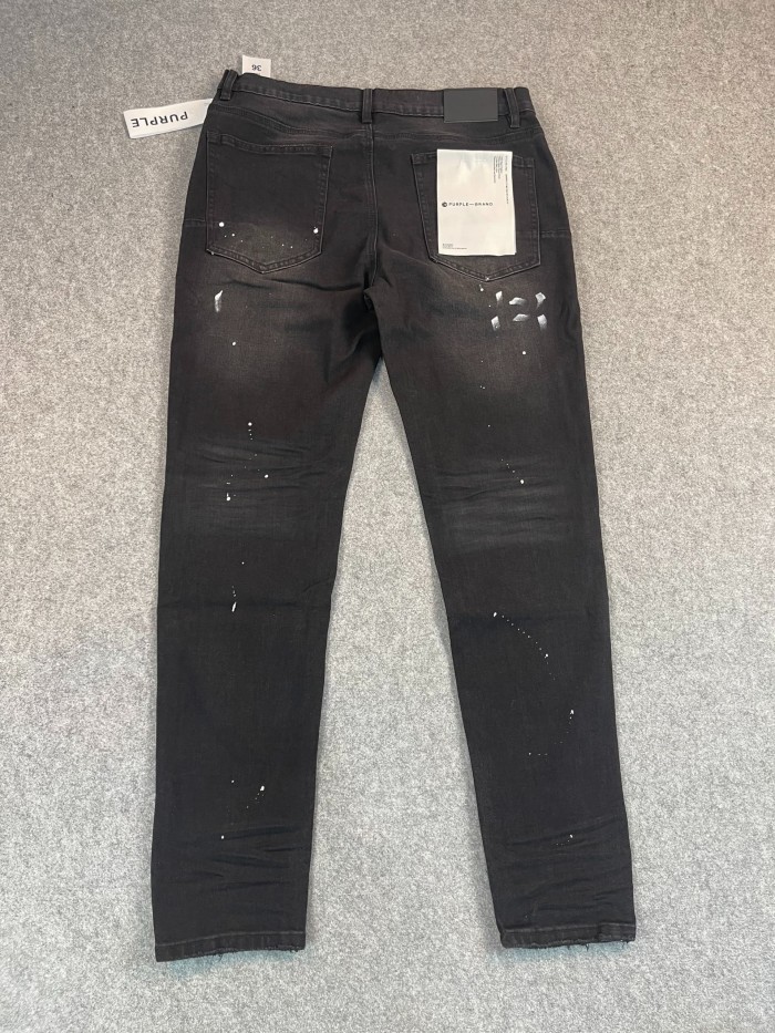 1:1 quality version Classic Black White Ink Dot Jeans