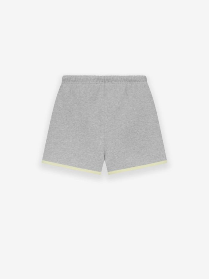 [Big & Tall for weights up to 220 lbs]1:1 quality version Three-dimensional rubber label letter LOGO Light Heather Grey Tee & Shorts Set