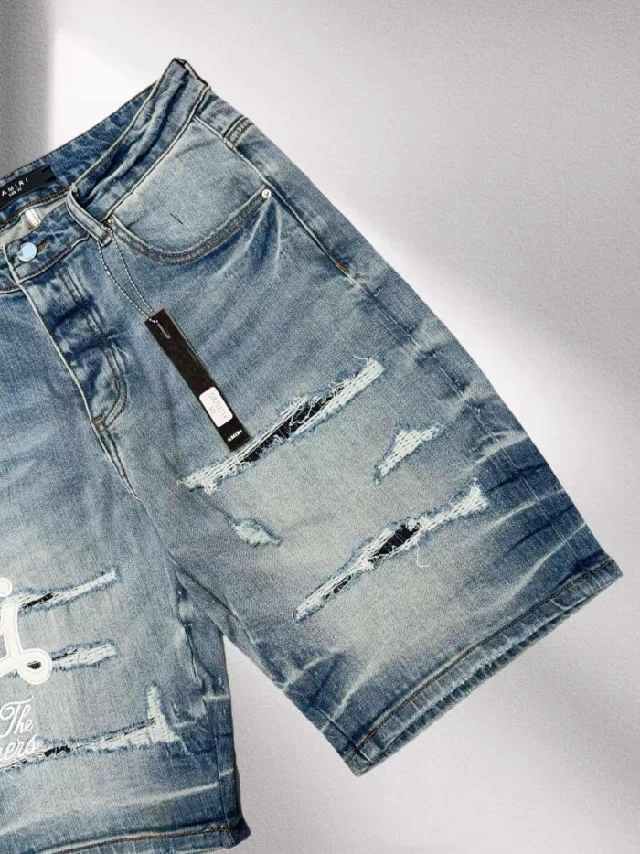 1:1 quality version Classic Logo Patch Denim Shorts 2 colors 29045799